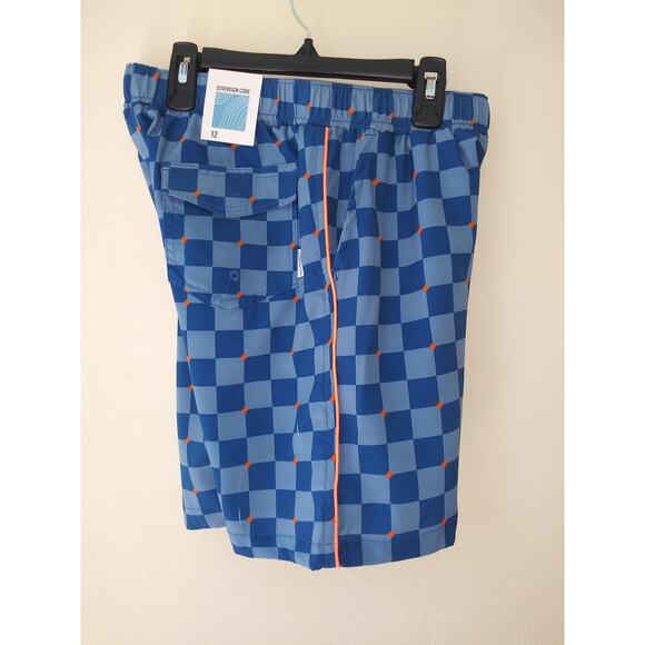 NWT Boys Sovereign Code Shorts Blue Checkered 12 *Flaw - Picture 5 of 10